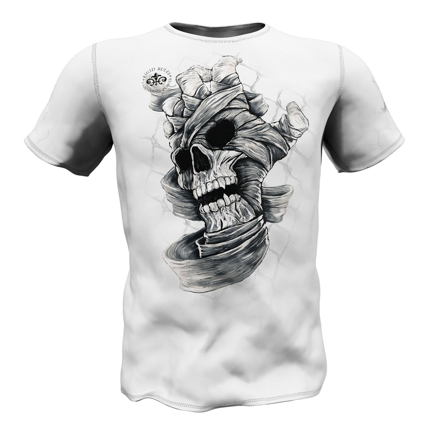 SKULL HAND Rigit Rules T-Shirt - white