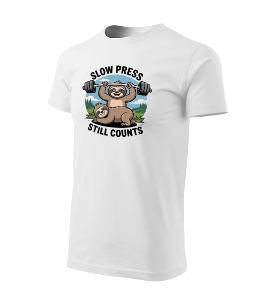 Slow press still counts - cotton t-shirt