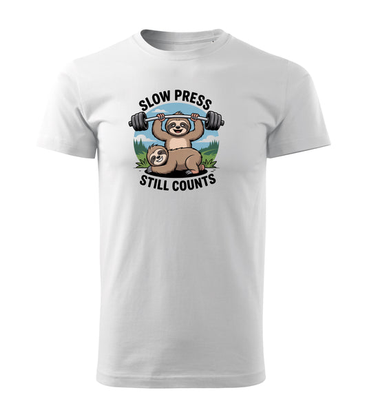 Slow press still counts - cotton t-shirt